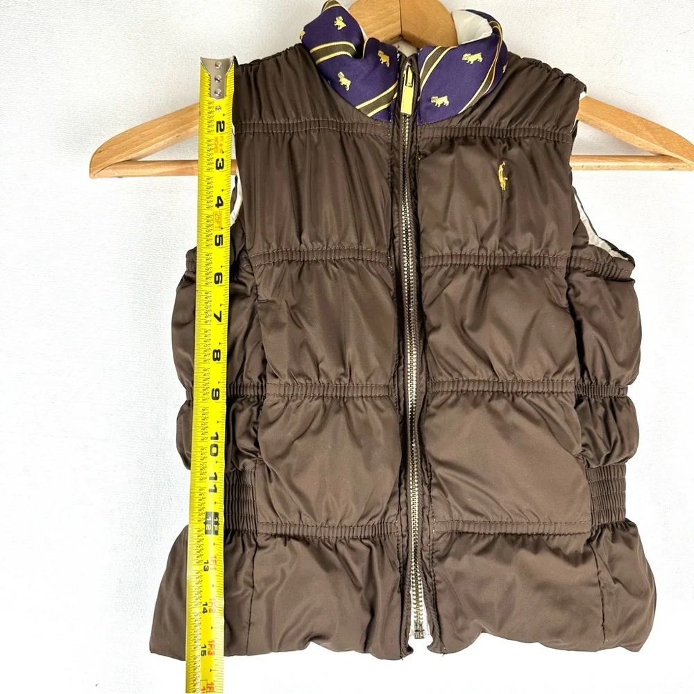 Ralph Lauren Reversible Quilted Puffer Vest‎ Brown/Cream